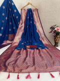 Regal  Silk Saree with Grand Zari Work - BLUE