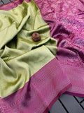 Royal Kanjivaram Silk Banarasi Pista Saree Collection
