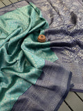 Royal Kanjivaram Silk Banarasi Green Saree Collection