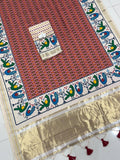 Graceful Patola Heritage Saree with Rich Zari Woven Pallu & Artistic Motifs - RED