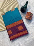 Contrast Border Traditional Silk Saree   SKY