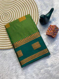 Contrast Border Traditional Silk Saree  PERROT