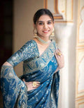 RAMA Soft Banarasi Silk Saree With Bewitching Blouse Piece