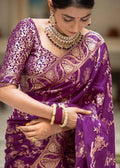 RAINBOW Soft Banarasi Silk Saree With Bewitching Blouse Piece