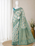 Heritage Ivory Banarasi Saree with Royal Zari Weaving -RAMA