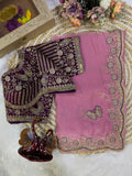 Butterfly Bloom Saree - PINK