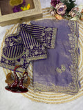 Butterfly Bloom Saree -  PURPLE