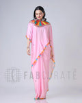 Pink New Fancy Soft Crepe Silk Saree