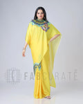 Yellow New Fancy Soft Crepe Silk Saree