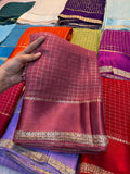 Elegant Bloom Georgette Saree With Running Blouse onion pink