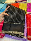 Elegant Bloom Georgette Saree With Running Blouse black