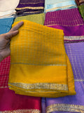 Elegant Bloom Georgette Saree With Running Blouse yellow