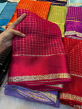 Elegant Bloom Georgette Saree With Running Blouse pink