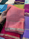 Elegant Bloom Georgette Saree With Running Blouse light pink