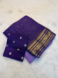 Elegant Viscose Georgette Saree with 2D Concept & Premium Dola Silk Blouse-Purple