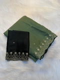 Stunning Embroidery Work Party Wear Saree  PISTA