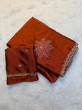 Royal Sparkle Rangoli Silk Saree -ORANGE