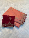 Mehreen Elegance Georgette Saree  - PEACH