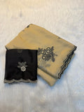 Premium Rangoli Silk Embroidery Saree - YELLOW