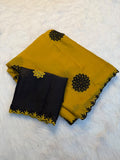 Royal Rangoli Silk Saree With Embroidery Thread Work - YELLOW