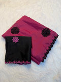 Royal Rangoli Silk Saree With Embroidery Thread Work -PINK