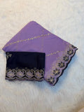 Celestia Soft Georgette Saree - PURPLE