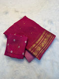 Elegant Viscose Georgette Saree with 2D Concept & Premium Dola Silk Blouse-Pink