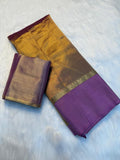Elegant Soft Silk Saree with Rich Woven Border & Traditional Zari Finish - LIGHT PURPLE