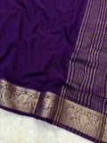Eternal Heritage Zari Saree – A Statement of Grace, Tradition & Luxury - PURPLE