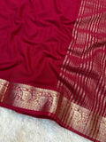 Eternal Heritage Zari Saree – A Statement of Grace, Tradition & Luxury -MAROON