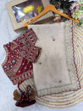 Vaidehi Rangoli Silk Saree -WHITE