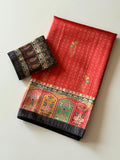 Rajwada Digital Print Saree -RED