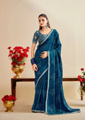 Premium Georgette Bandhani Print Saree with Sequin Embroidery Border & Heavy Designer Blouse - RAMA